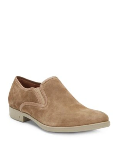 John Varvatos Dylan Side Gore Loafers In Clay