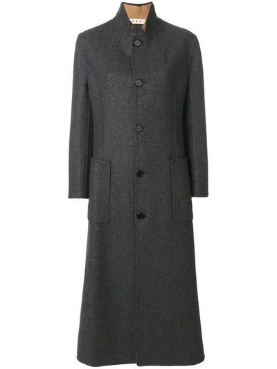 Shop Marni Single Breasted Long Coat