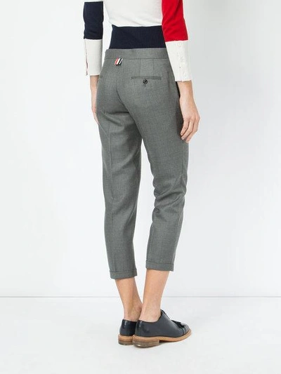 Shop Thom Browne Cropped Trousers In Grey
