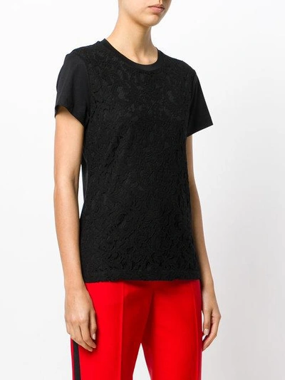 Shop Carven Lace Overlay T-shirt