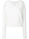 CHLOÉ lace shoulder sweater,17AMP6917A79012189695