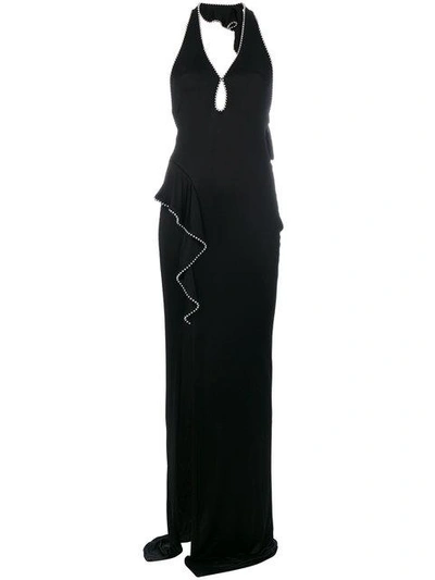 Shop Alexander Wang Side-slit Evening Dress In Black