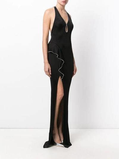 Shop Alexander Wang Side-slit Evening Dress In Black
