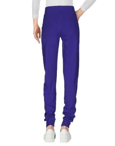 Shop Ea7 Casual Pants In Purple