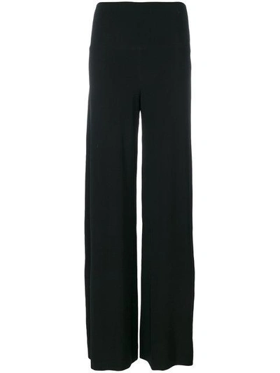 Norma Kamali Wide Leg Trousers In Black