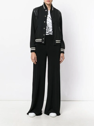 Norma Kamali Wide Leg Trousers In Black