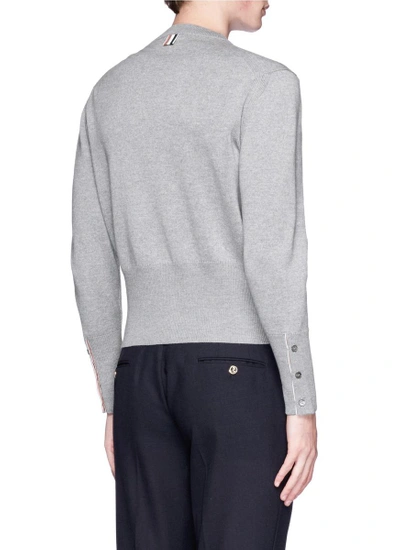 Shop Thom Browne 'hector' Embroidered Wool Sweater