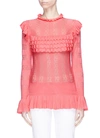 TEMPERLEY LONDON 'Cypre' ruffle pointelle knit sweater