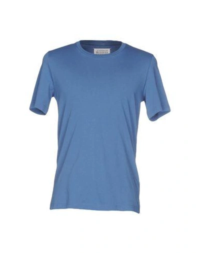 Shop Maison Margiela T-shirts In Slate Blue