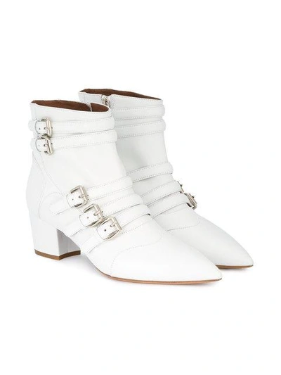 Shop Tabitha Simmons Christy Multi Buckle Boots - White