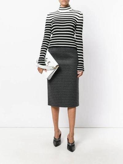 Shop N°21 Checked Pencil Skirt In Grey