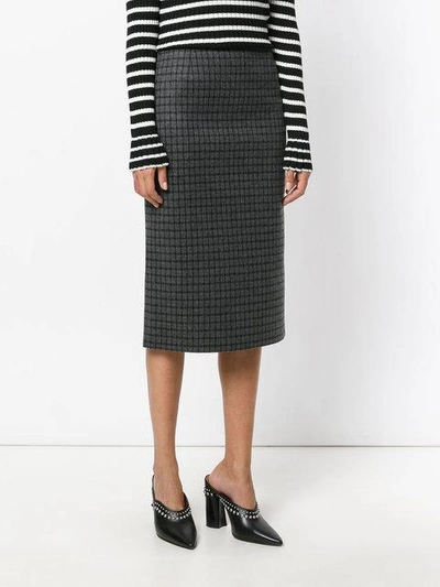 Shop N°21 Checked Pencil Skirt In Grey