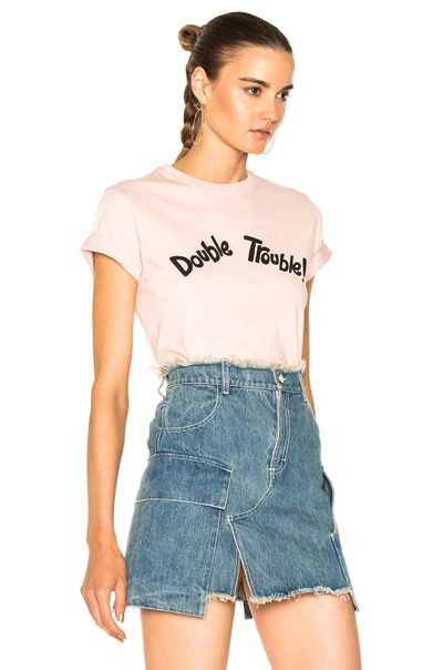 Shop Alexa Chung Alexachung Double Trouble Boxy Tee In Pink