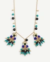ANN TAYLOR VARIEGATED SEED BEAD STATEMENT NECKLACE,434894