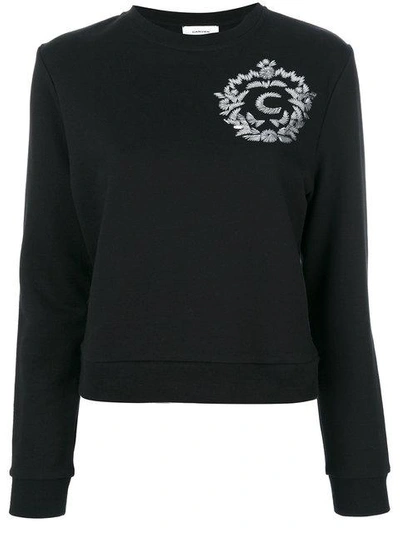 Shop Carven Sequin Appliqué Sweatshirt - Black