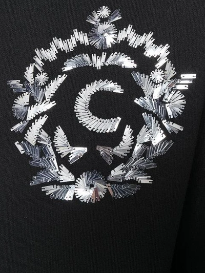 Shop Carven Sequin Appliqué Sweatshirt - Black
