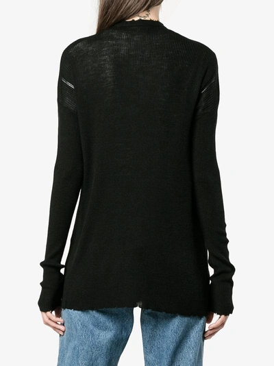 Shop Helmut Lang Lightweight Knitted Cardigan In Black