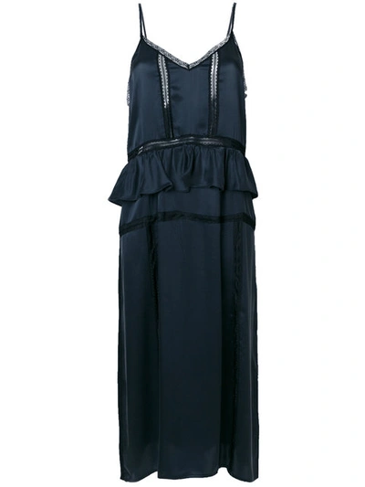 Iro Dapp Ruffle Midi Dress In Black