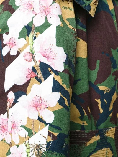 Shop Off-white Camouflage Trench Coat - Multicolour