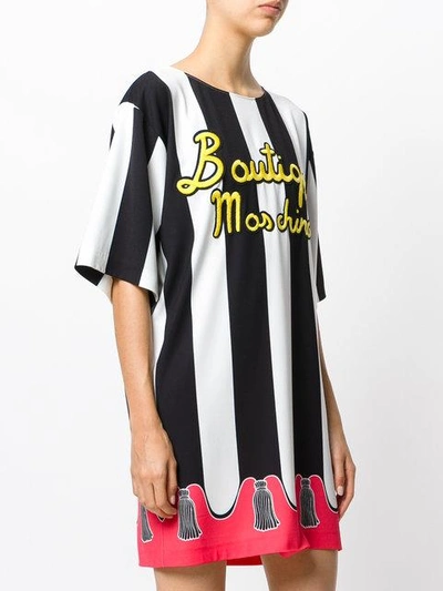 Shop Boutique Moschino Striped Multi-printed Dress