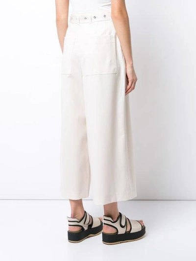 Shop Proenza Schouler Belted Flared Trousers