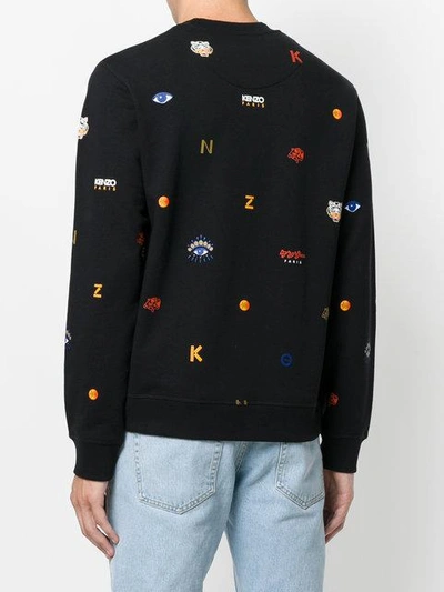 Shop Kenzo Multi Icon Sweatshirt In Black