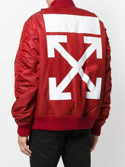 off white bomber jacket