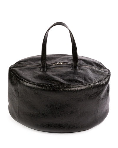 Balenciaga Air Hobo Large Arena Leather Tote Bag, Black