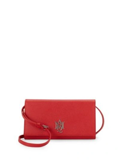 Alexander Mcqueen Italian Leather Crossbody Bag In Red