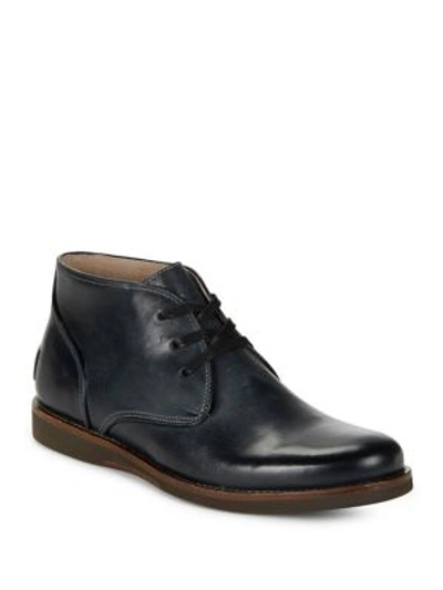 John Varvatos Brooklyn Leather Chukka Boots In Black