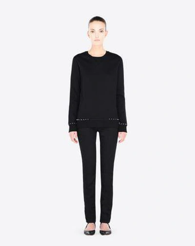 Shop Valentino Rockstud Untitled Noir Sweatshirt In Black