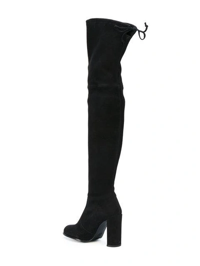 Shop Stuart Weitzman Hiline Tie Detail Boots In Black