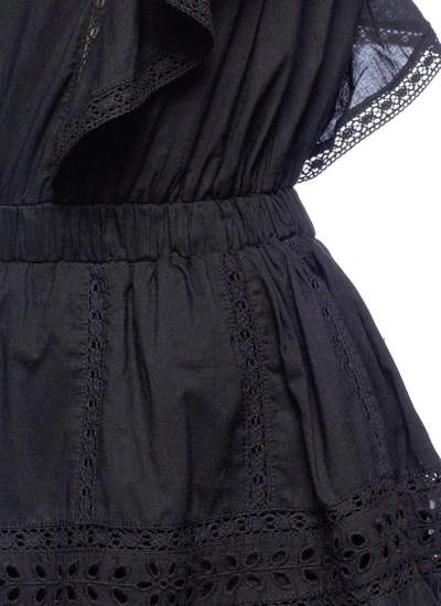 Shop Loveshackfancy 'sylvie' Crochet Lace Trim Mini Dress