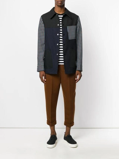 Shop Marni Checkered Detail Jacket