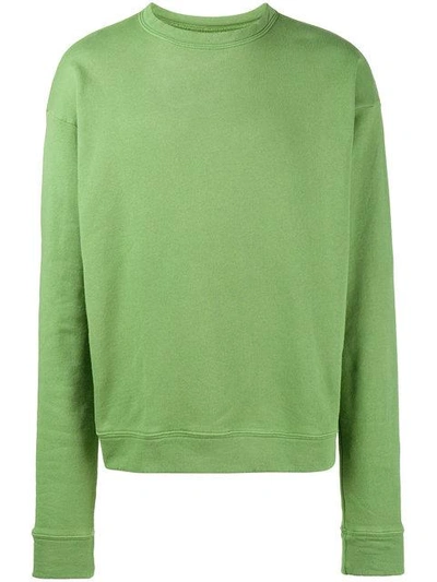 Shop The Elder Statesman Washed Sweatshirt In Green