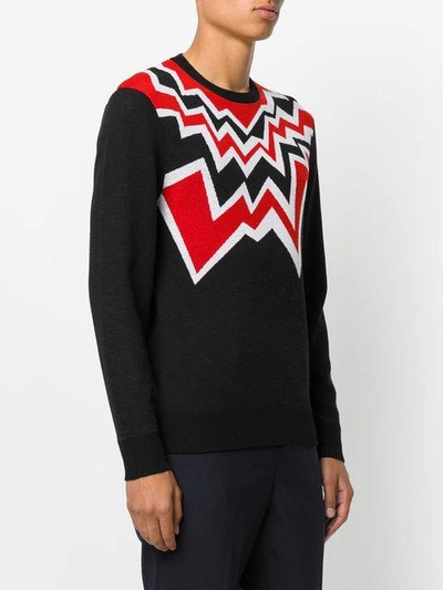 Shop Neil Barrett Embroidered Pattern Sweater
