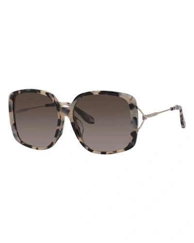 Givenchy Square Sunglases In Havana Gold