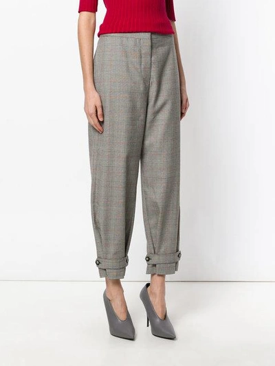 Shop Stella Mccartney Lexi Prince Of Wales Checked Trousers In Brown