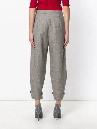 Shop Stella Mccartney Lexi Prince Of Wales Checked Trousers In Brown