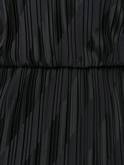 Shop Alexander Wang Pleated One-shoulder Dress - Black