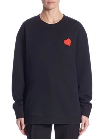 Jason Wu Grip-tape Emoji Cotton Sweatshirt In Black