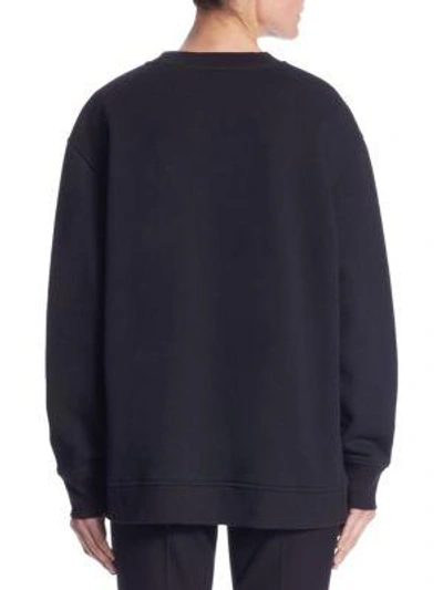 Shop Jason Wu Grip-tape Emoji Cotton Sweatshirt In Black