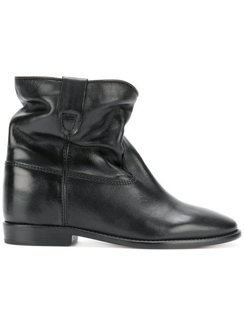 Isabel Marant Crisi Wedge Black Ankle Boots | ModeSens