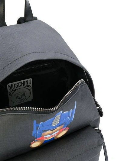 Shop Moschino Branded Backpack - Grey