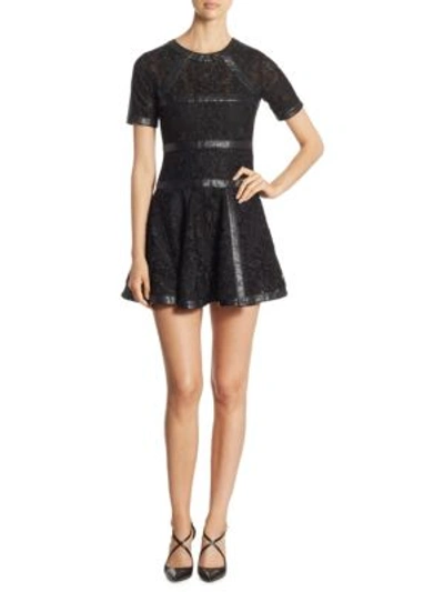 The Kooples Fit-&-flare Lace Dress In Black