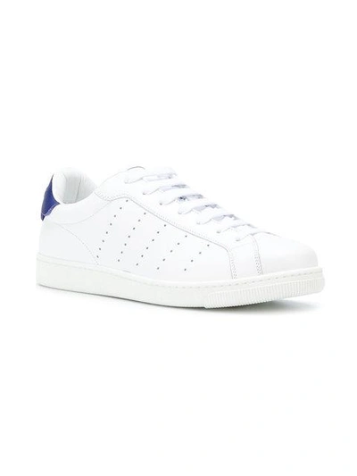 Shop Dsquared2 Perforated Detail Sneakers - White
