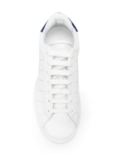 Shop Dsquared2 Perforated Detail Sneakers - White