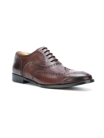 Shop Alexander Mcqueen Classic Brogues - Brown