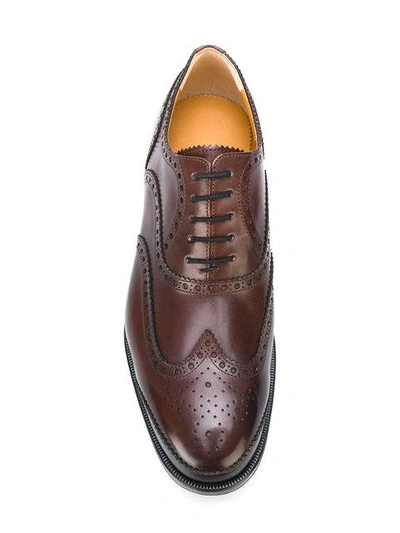 Shop Alexander Mcqueen Classic Brogues - Brown