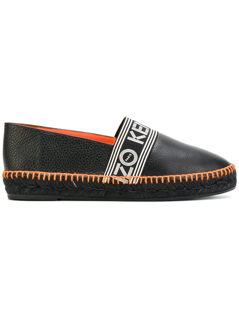 kenzo espadrilles black leather